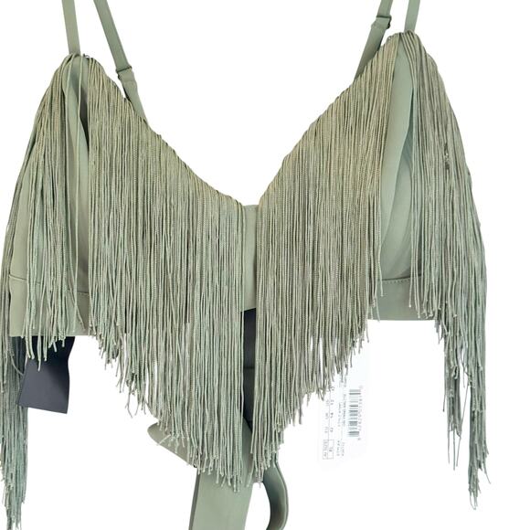 Andrea Iyamah Obi Bralette Fringe Top Size XL NWT - Picture 7 of 11